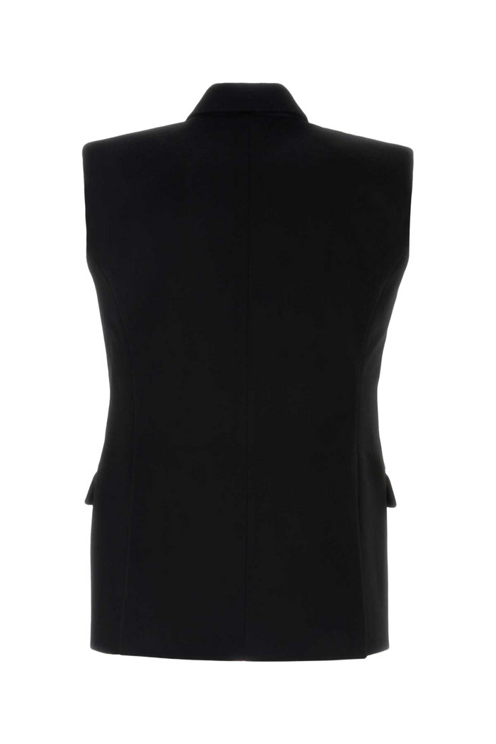 Black Wool Sleeveless Blazer Giacche E Gilet