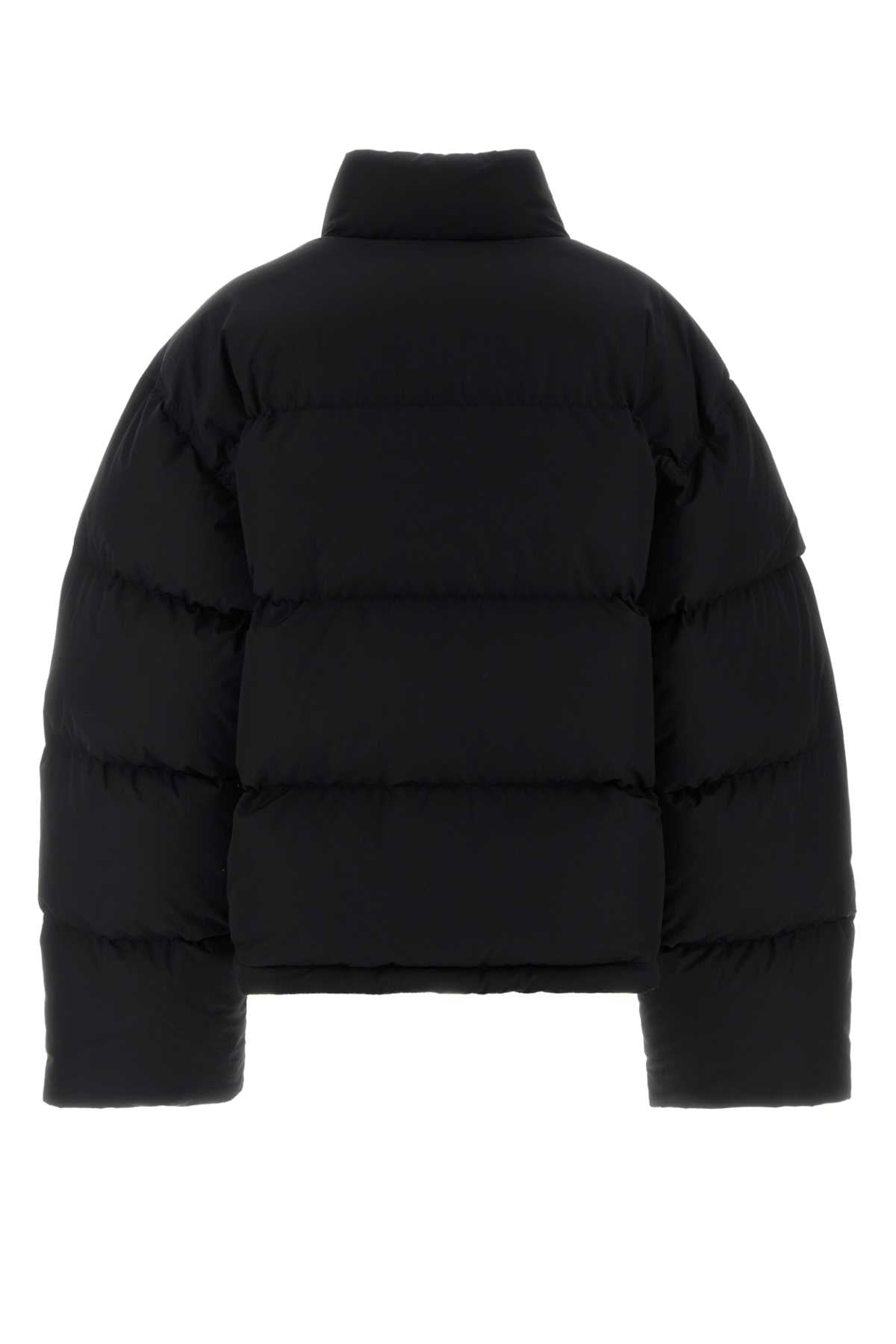 Black Cotton Blend Down Jacket Giubbini