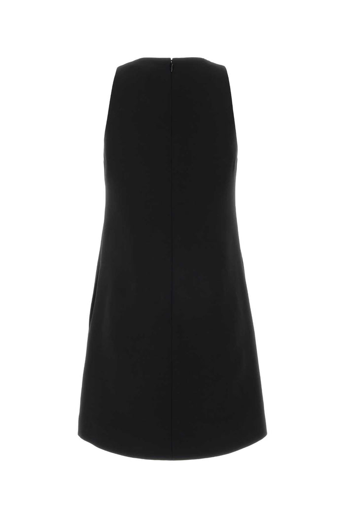 Black Crepe Couture Mini Dress Nerogoldsilver Abiti