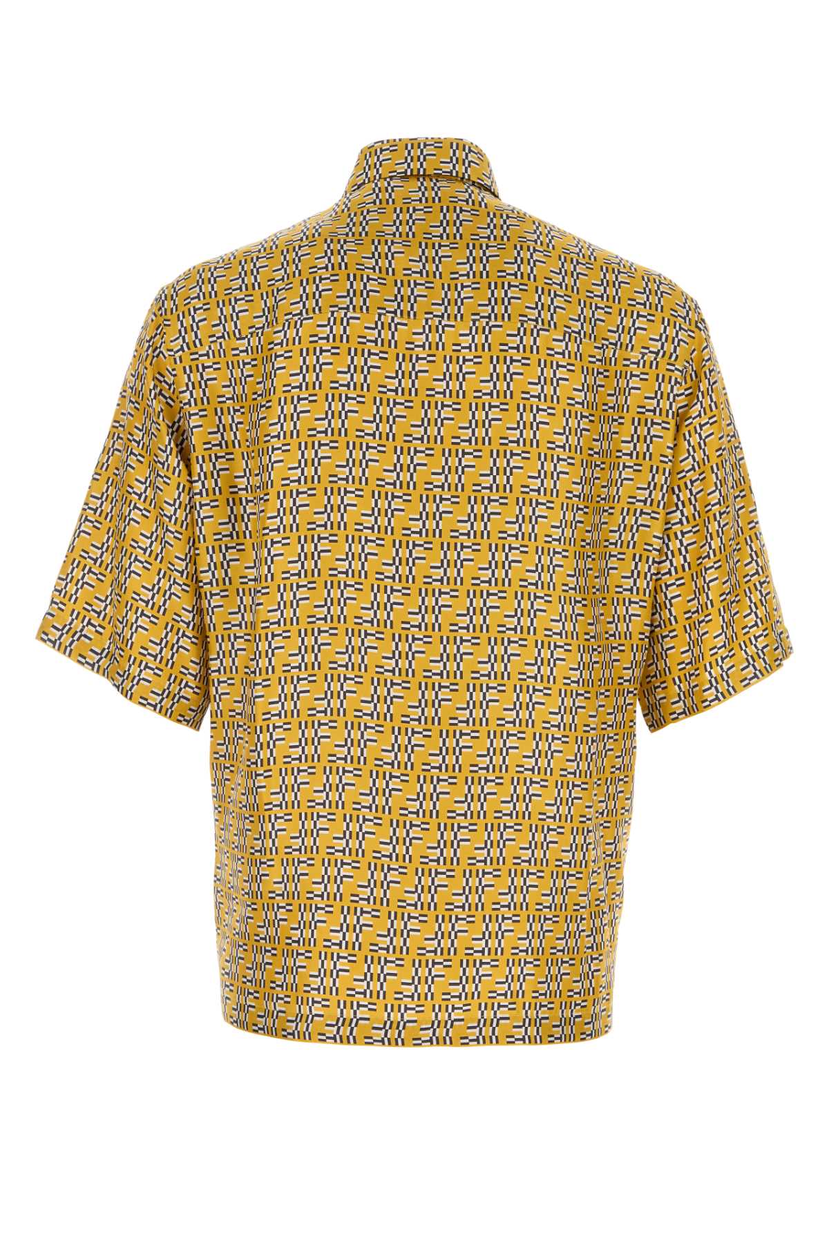 Printed Silk Shirt Yellow Exterior: Camicie