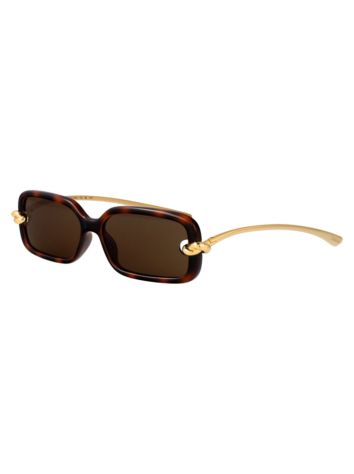 Bv1439s Havana-gold-brown Injected Sunglasses