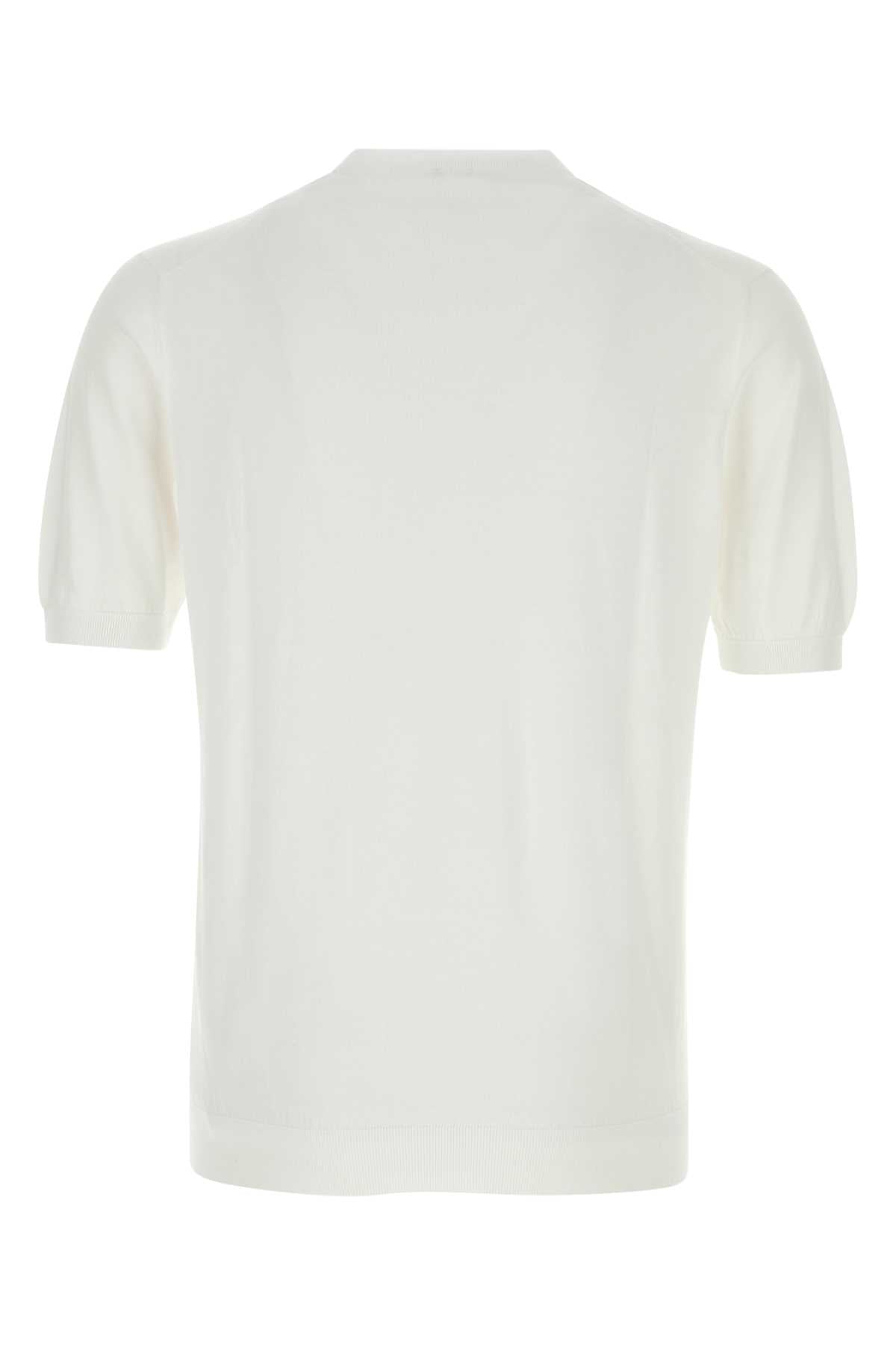 White Cotton Sweater Bianco Exterior: Maglieria