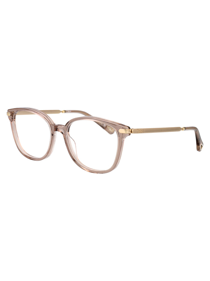 Ch0359o Brown-gold-transparent Acetate Optical
