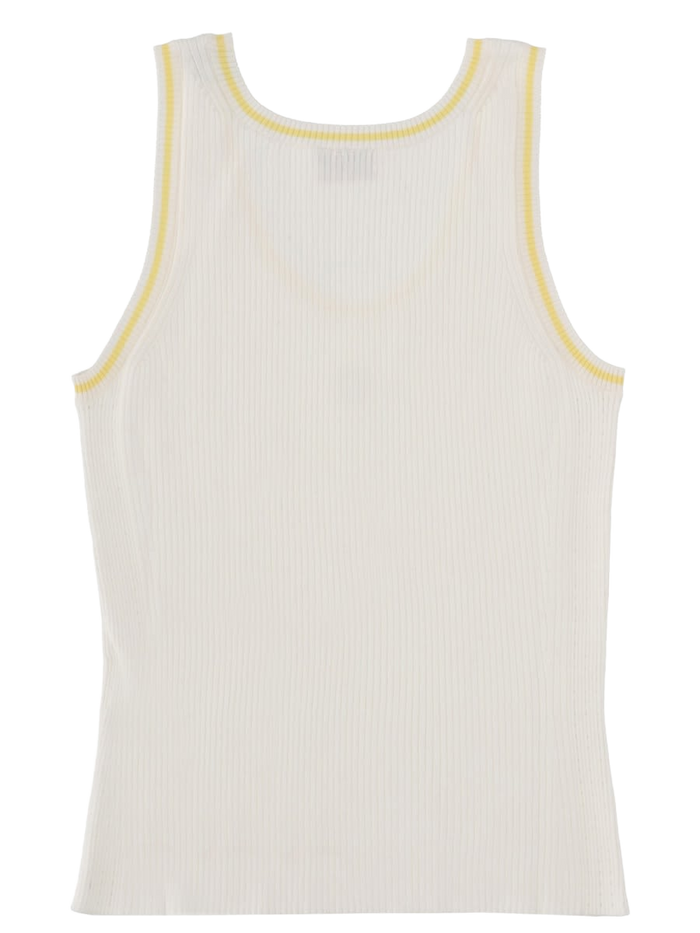 Tank Top Boke Flower 2.0 White Viscose Polyester Tops