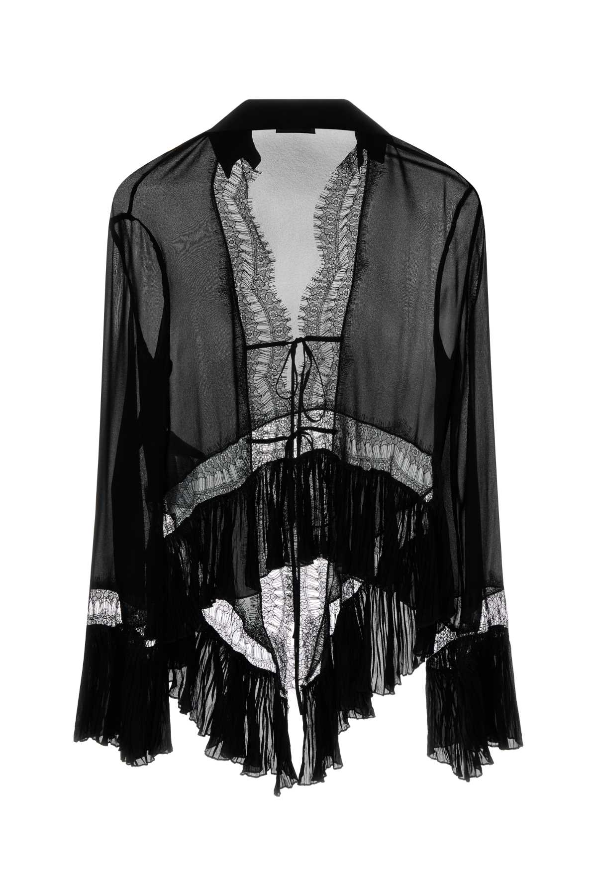 Black Chiffon Blouse Exterior: Viscose Maglie