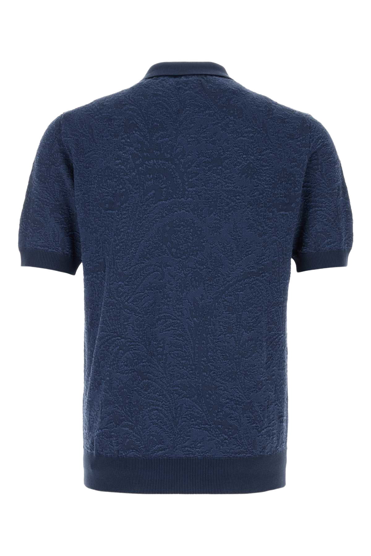 Blue Cotton Polo Shirt B0065 Cotone