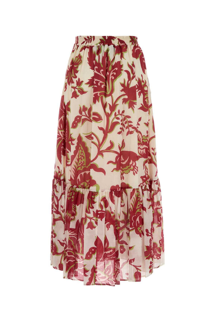 Printed Cotton Skirt X0808 Cotone Gonne