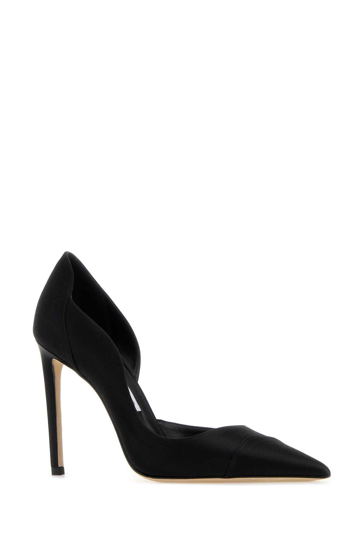 Brigitte100sat Black Textile Salpa Metal Plastic Scarpe Con Tacco