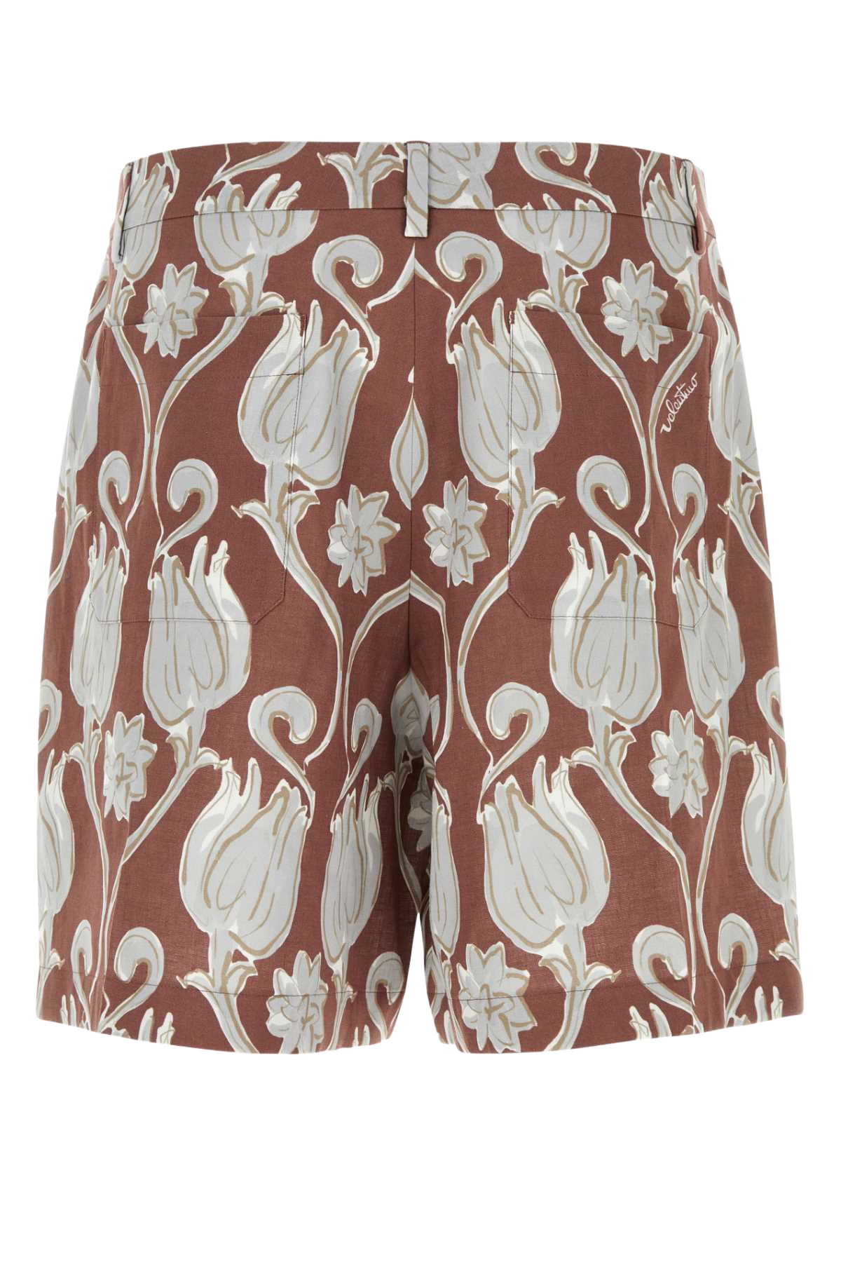 Printed Linen Bermuda Shorts Sttulipsjaipurperla Exterior