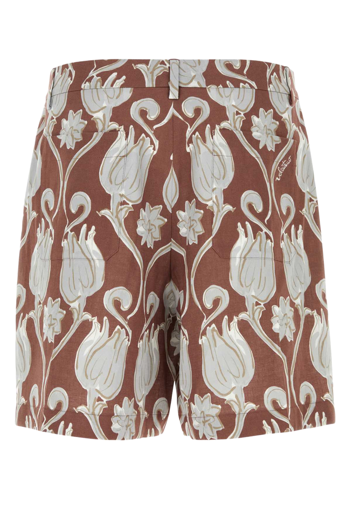 Printed Linen Bermuda Shorts Sttulipsjaipurperla Exterior