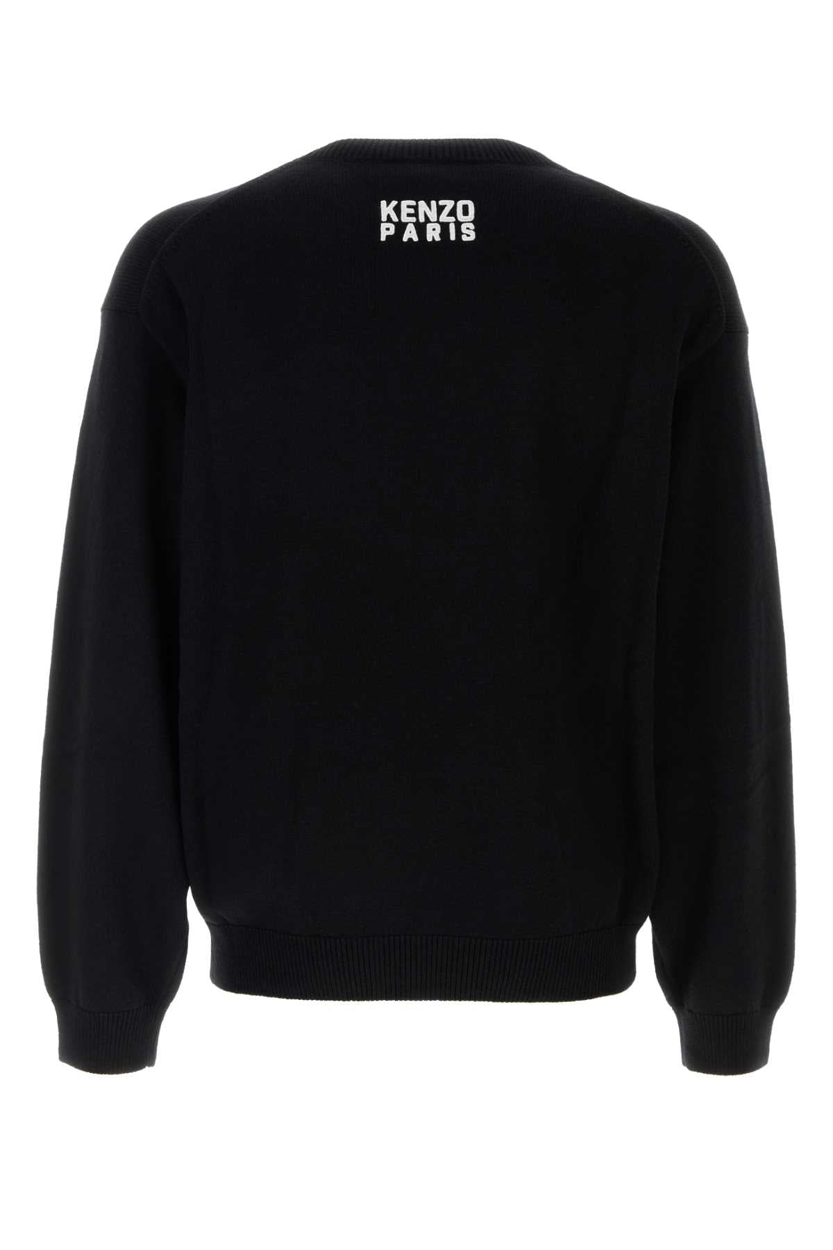 Black Wool Blend Sweater Exterior: Cotton Maglieria