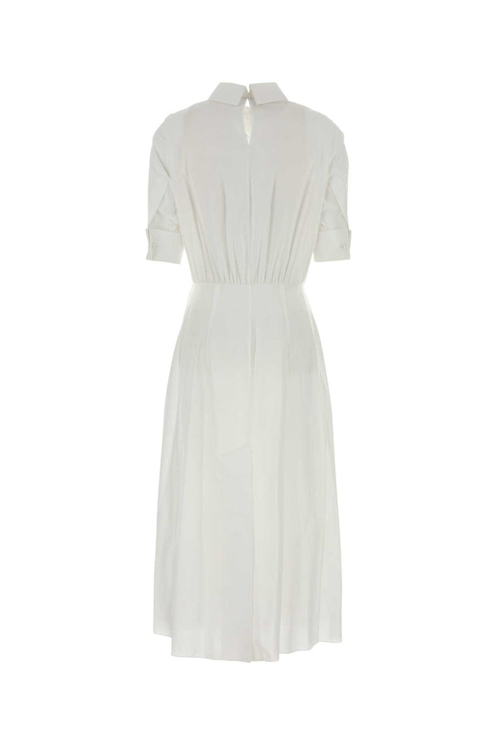 White Poplin Shirt Dress Lilywhite Exterior: Cotton Abiti