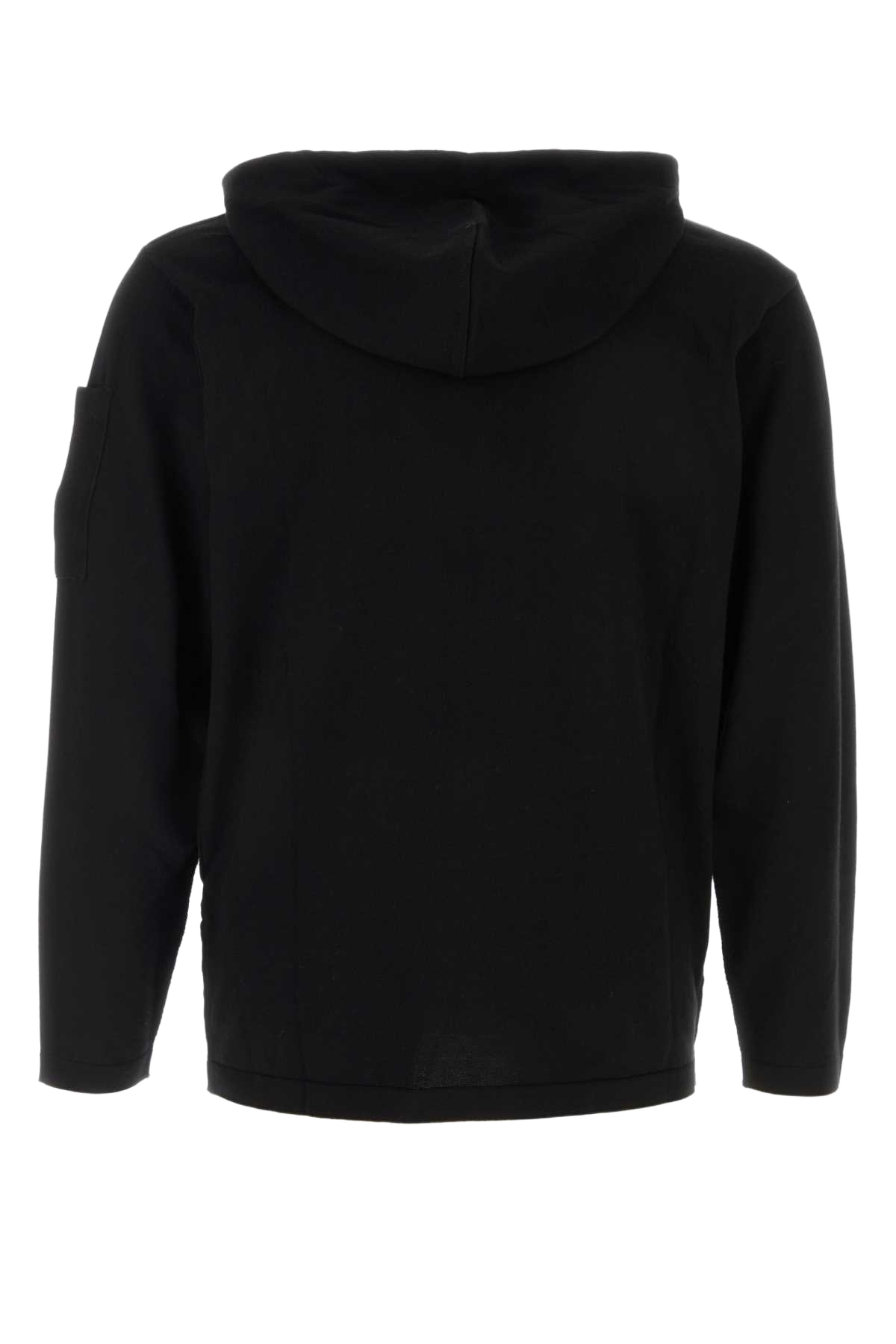 Black Knit Sweatshirt Exterior: Cotton Maglieria