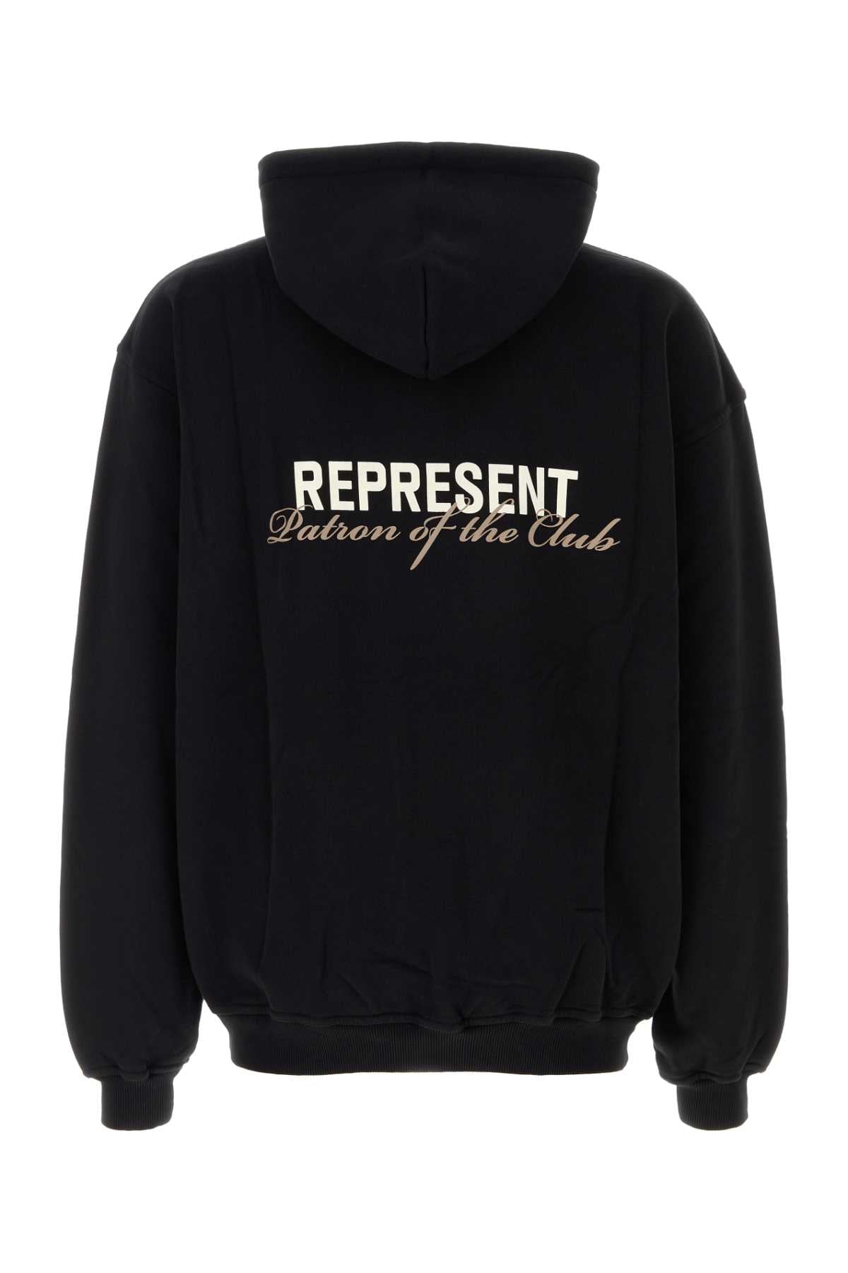 Black Cotton Sweatshirt Exterior: Felpe
