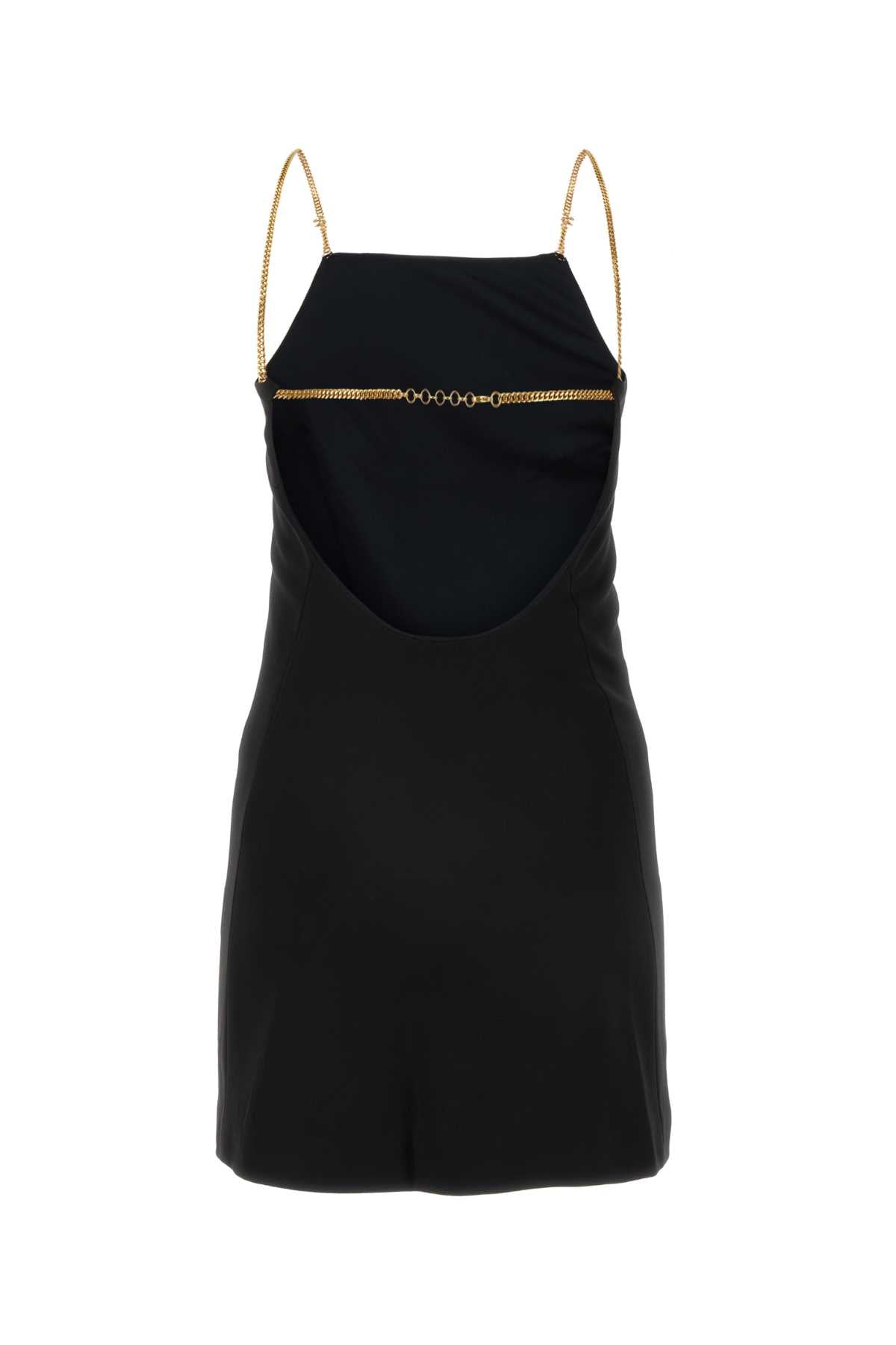 Black Jersey Mini Dress Blackblack Abiti