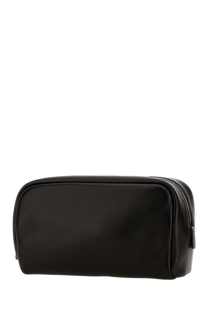 Black Leather Astra Beauty Case Blackans Clutch