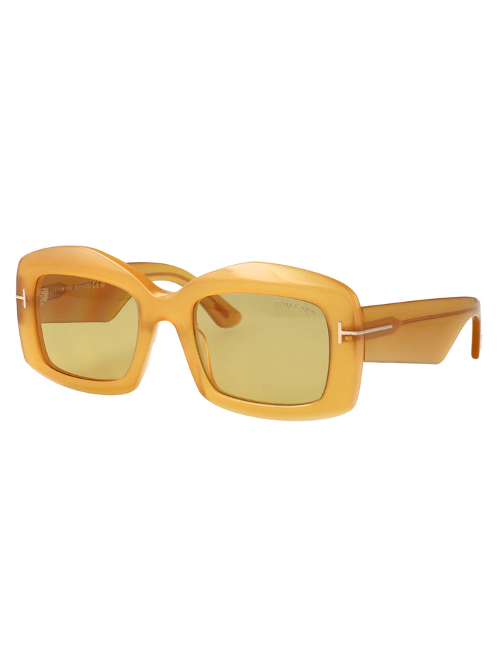 Ft1218 39e Giallo Luc / Marrone Acetate Sunglasses