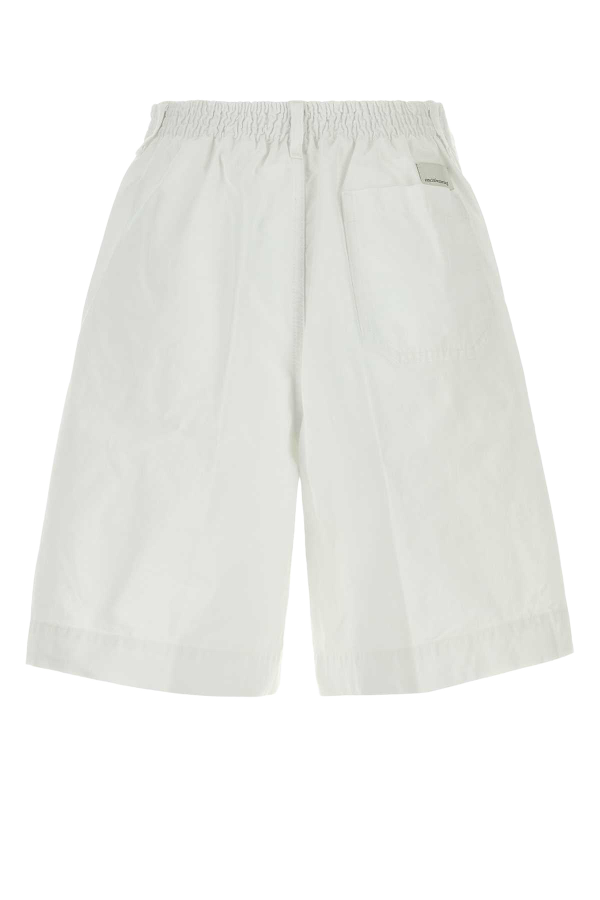 White Cotton Otto Bermuda Shorts Bianco Exterior