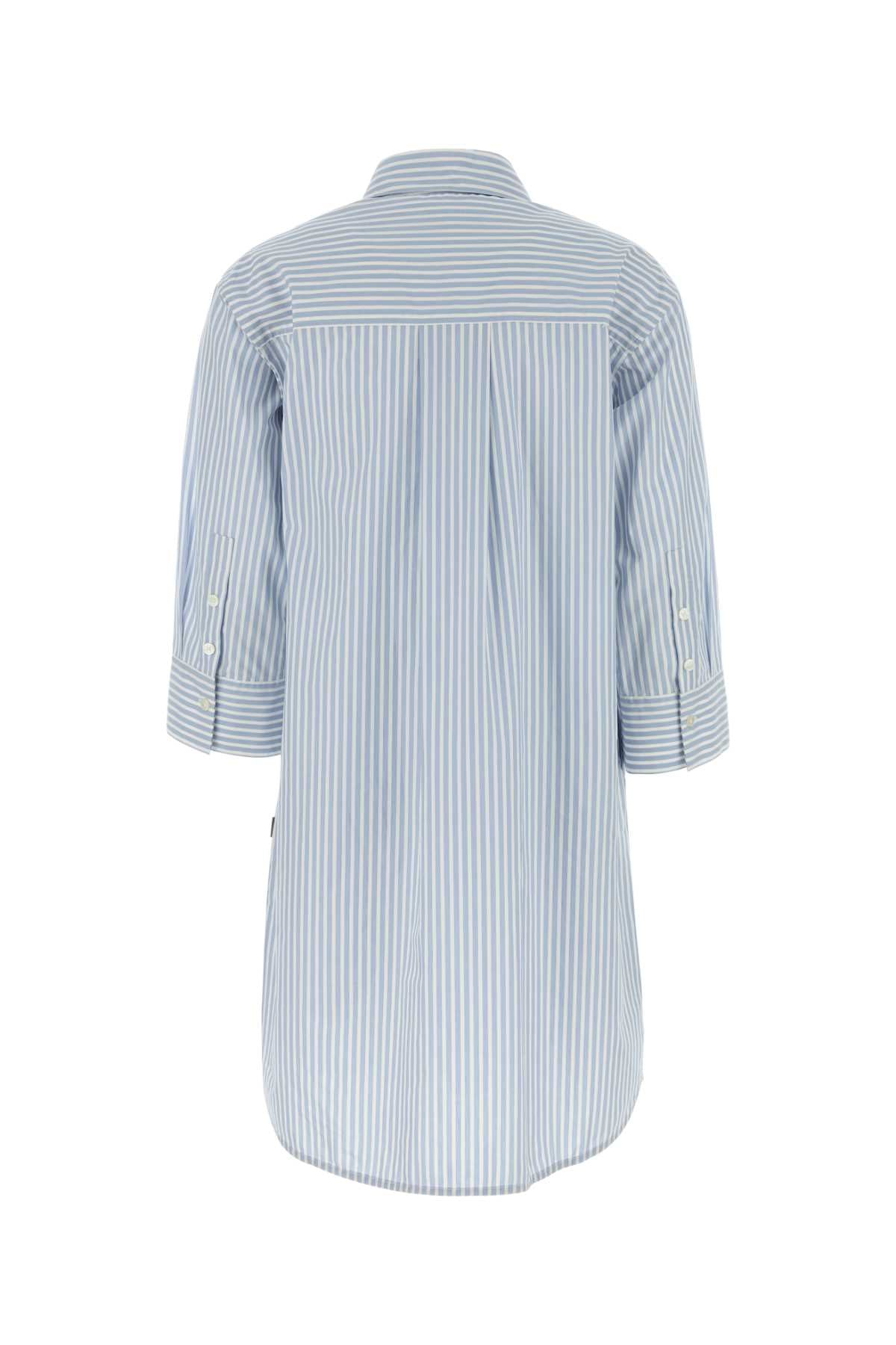 Embroidered Poplin Shirt Dress Biancoblu Exterior: Cotton Abiti
