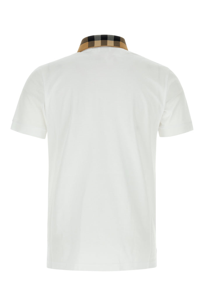 White Piquet Polo Shirt Cotton T-shirt