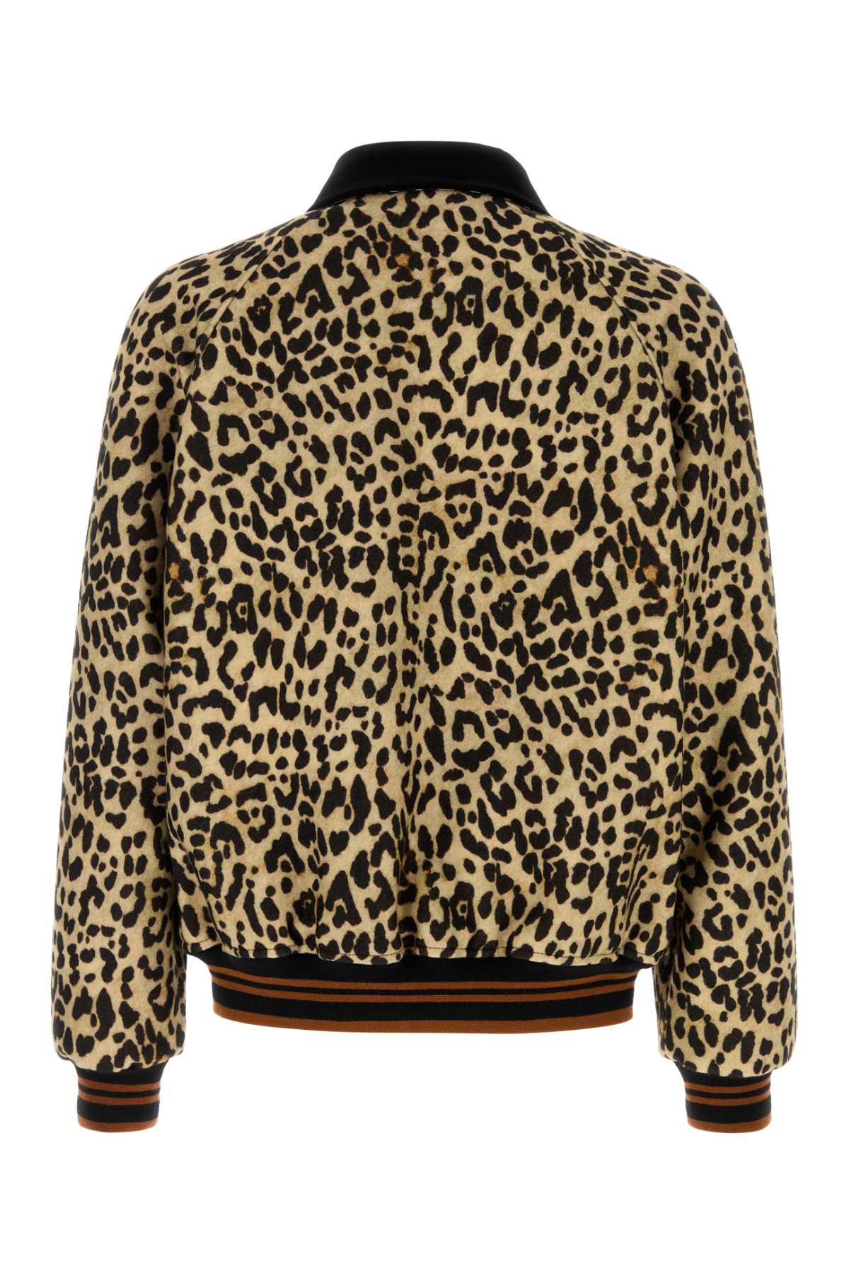 Printed Wool Bomber Jacket Multicoloranimalier Giubbini