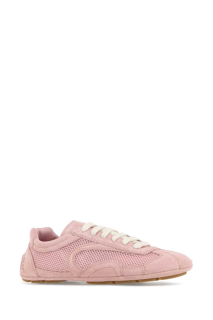 Pink Suede And Mesh Montecarlo Sneakers Pesco