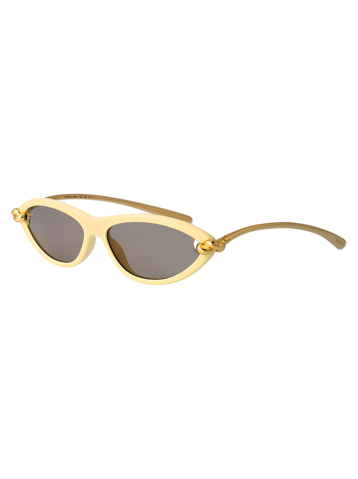 Beige-gold-grey Injected Sunglasses
