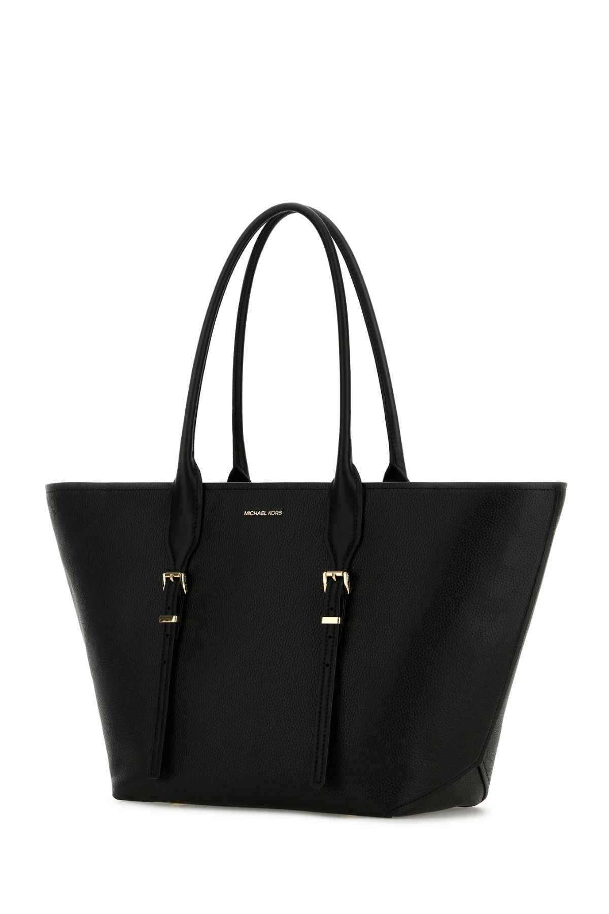 Black Leather Moore Shopping Bag Borse A Mano