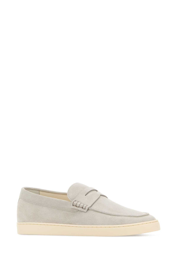 Light Grey Suede Loafers C4269 Mocassini