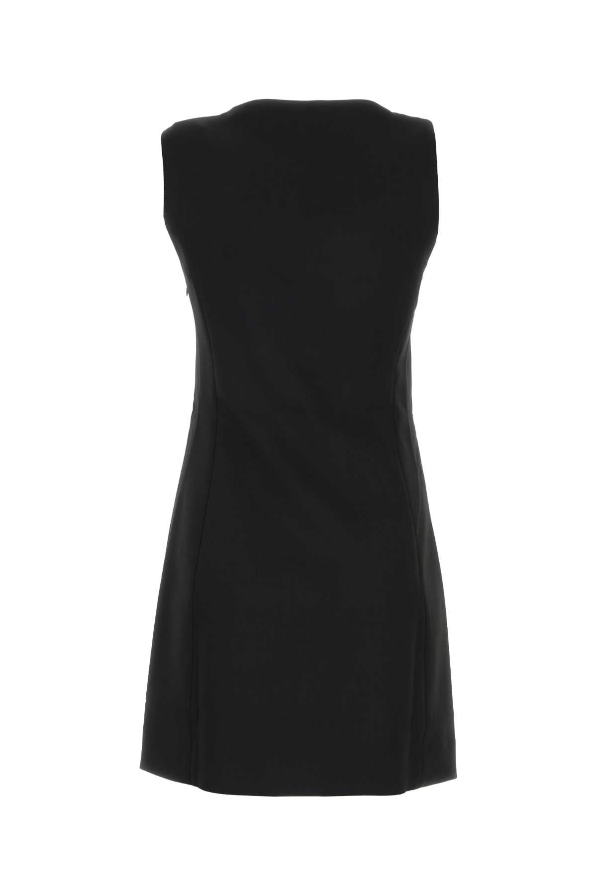 Black Stretch Jersey Fitted Dress Abiti