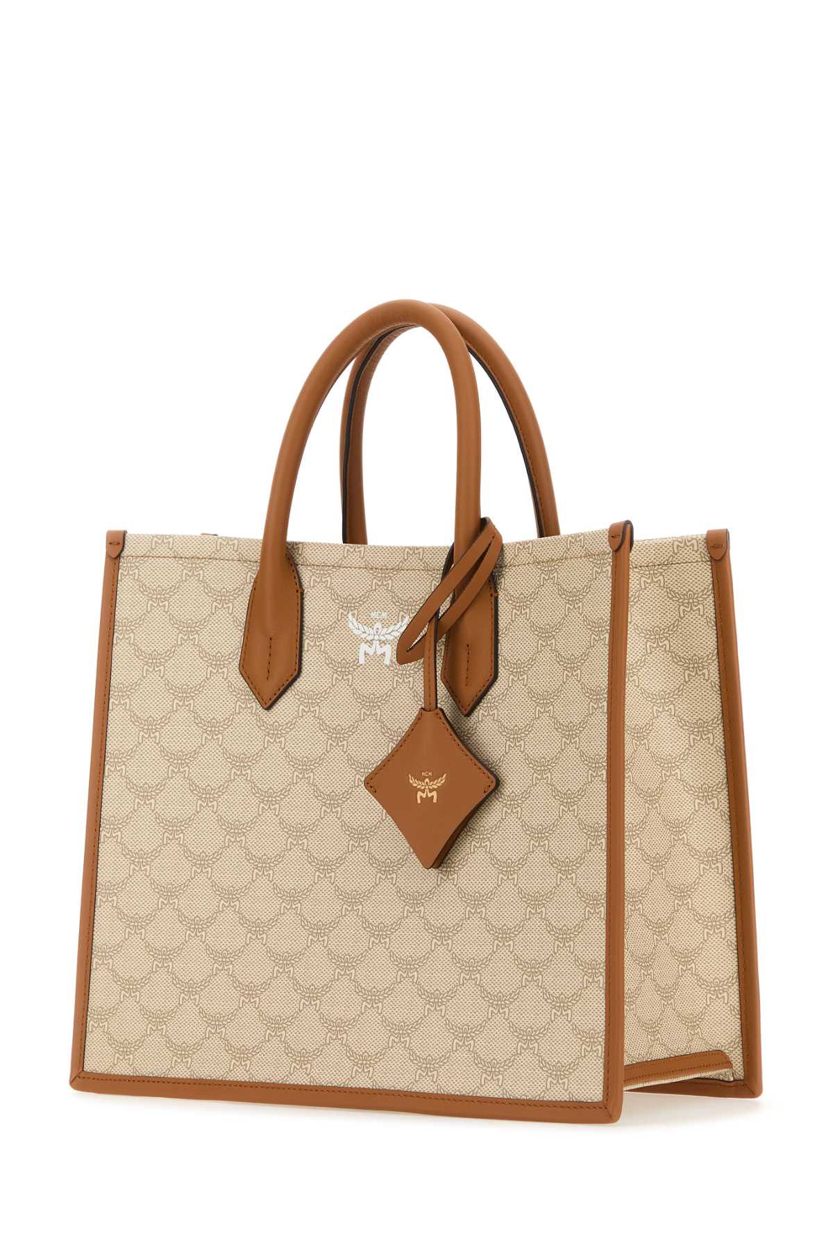 Printed Canvas Himmel Medium Shopping Bag Ss24oatmeal Borse A Mano