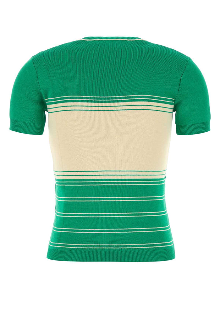 Grass Green Cotton Sweater Emeraldbetulla Exterior: Maglie
