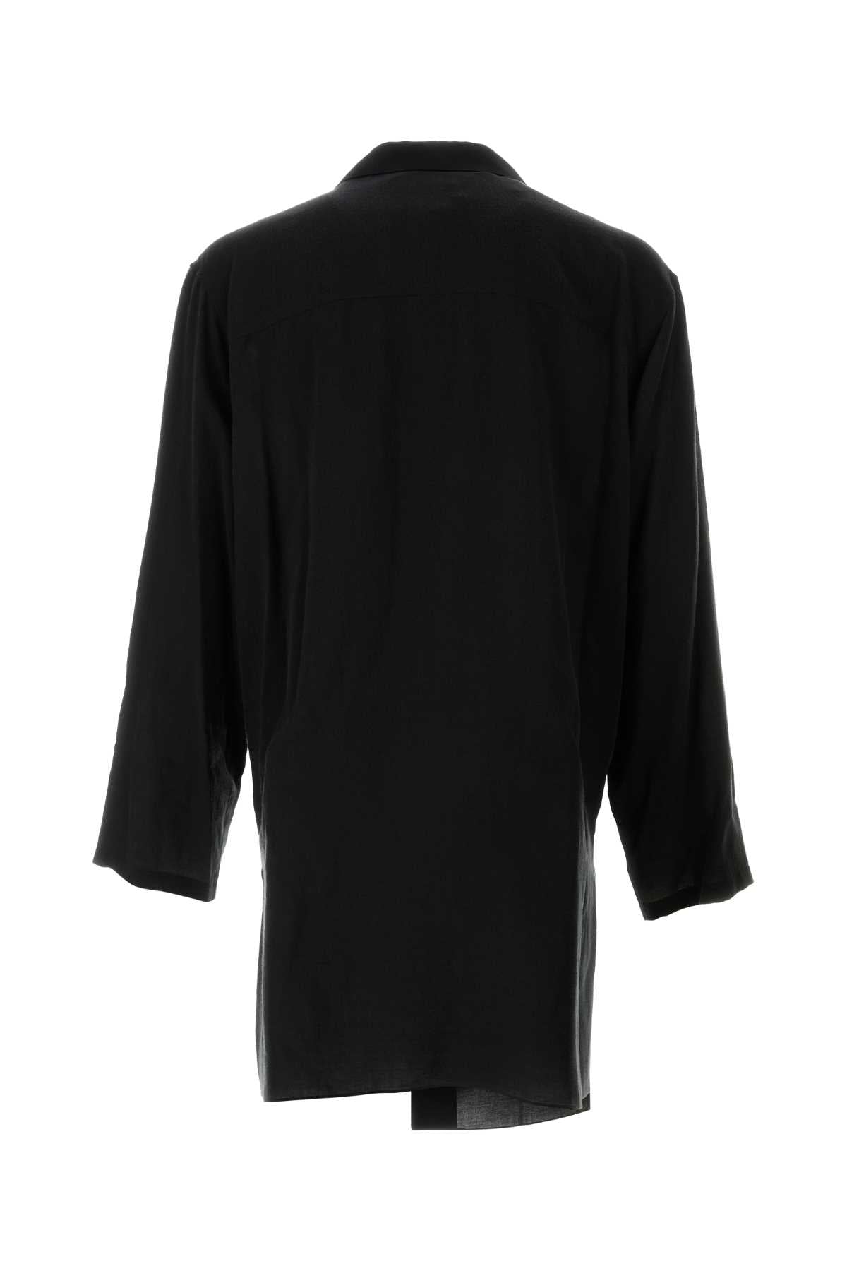 Black Cellulose Oversize Shirt Exterior: Camicie