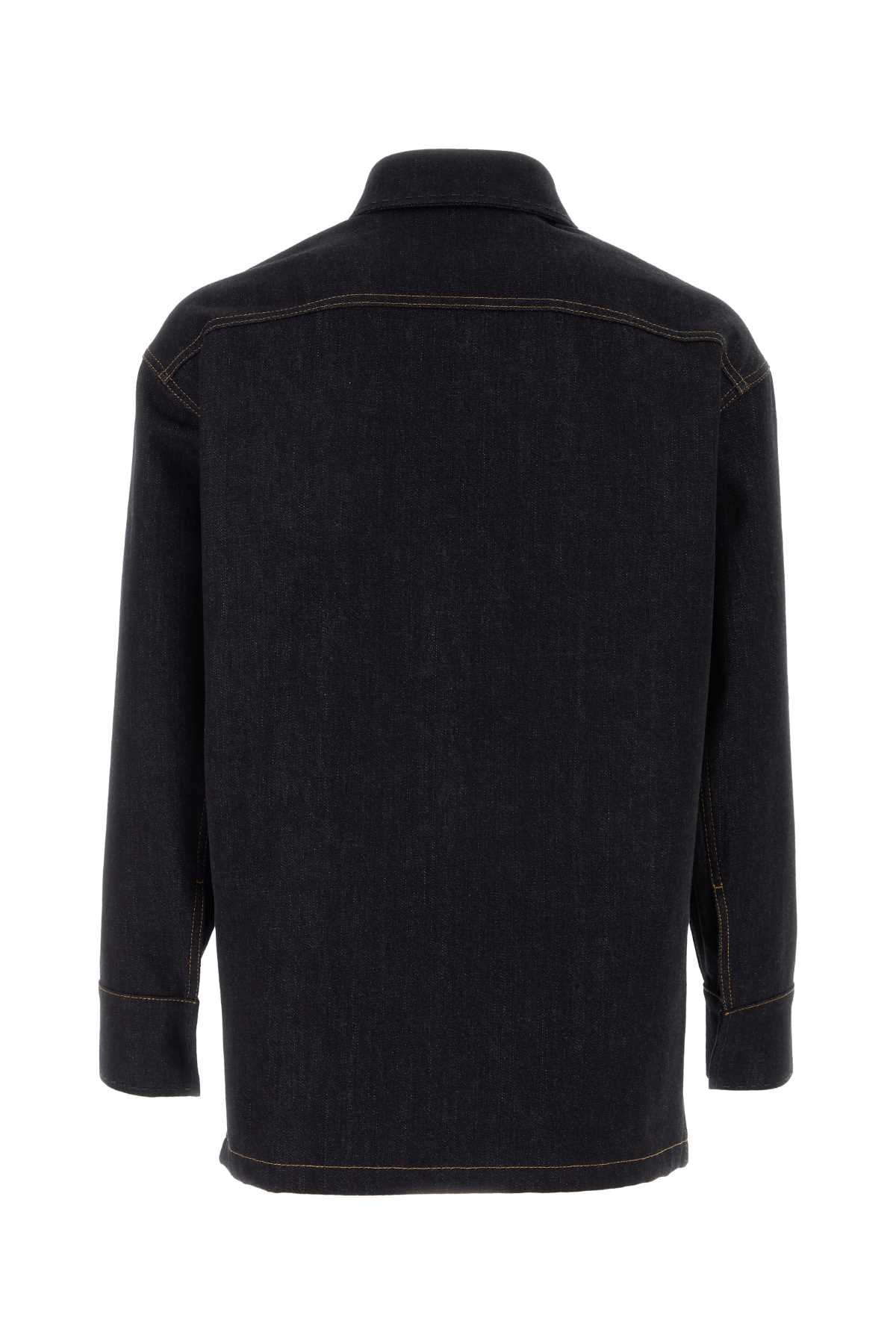 Denim Jacket Indigo Greggio Exterior: Cotton Giubbini