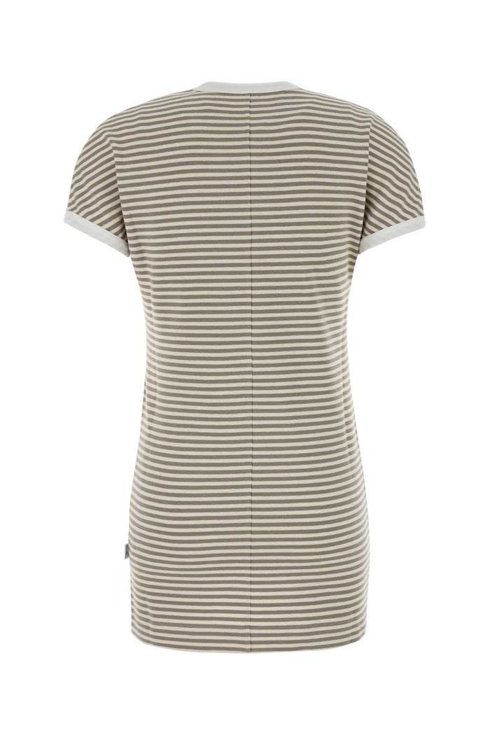 Embroidered Stretch Cotton Mini Dress Gialloblubiancosporco Cotone Elastan Abiti
