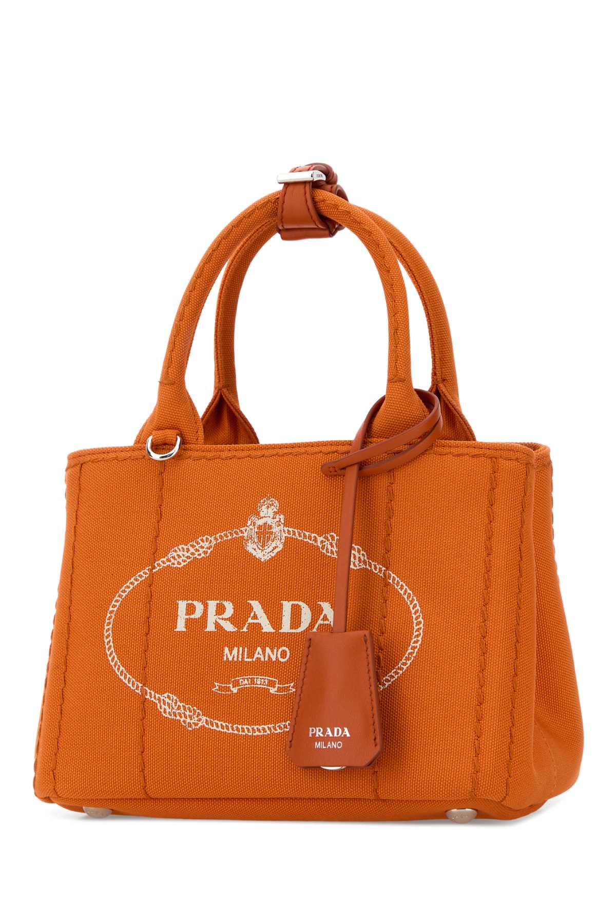 Orange Canvas Mini Prada Jardiniã¨re Handbag Papaya Borse A Mano