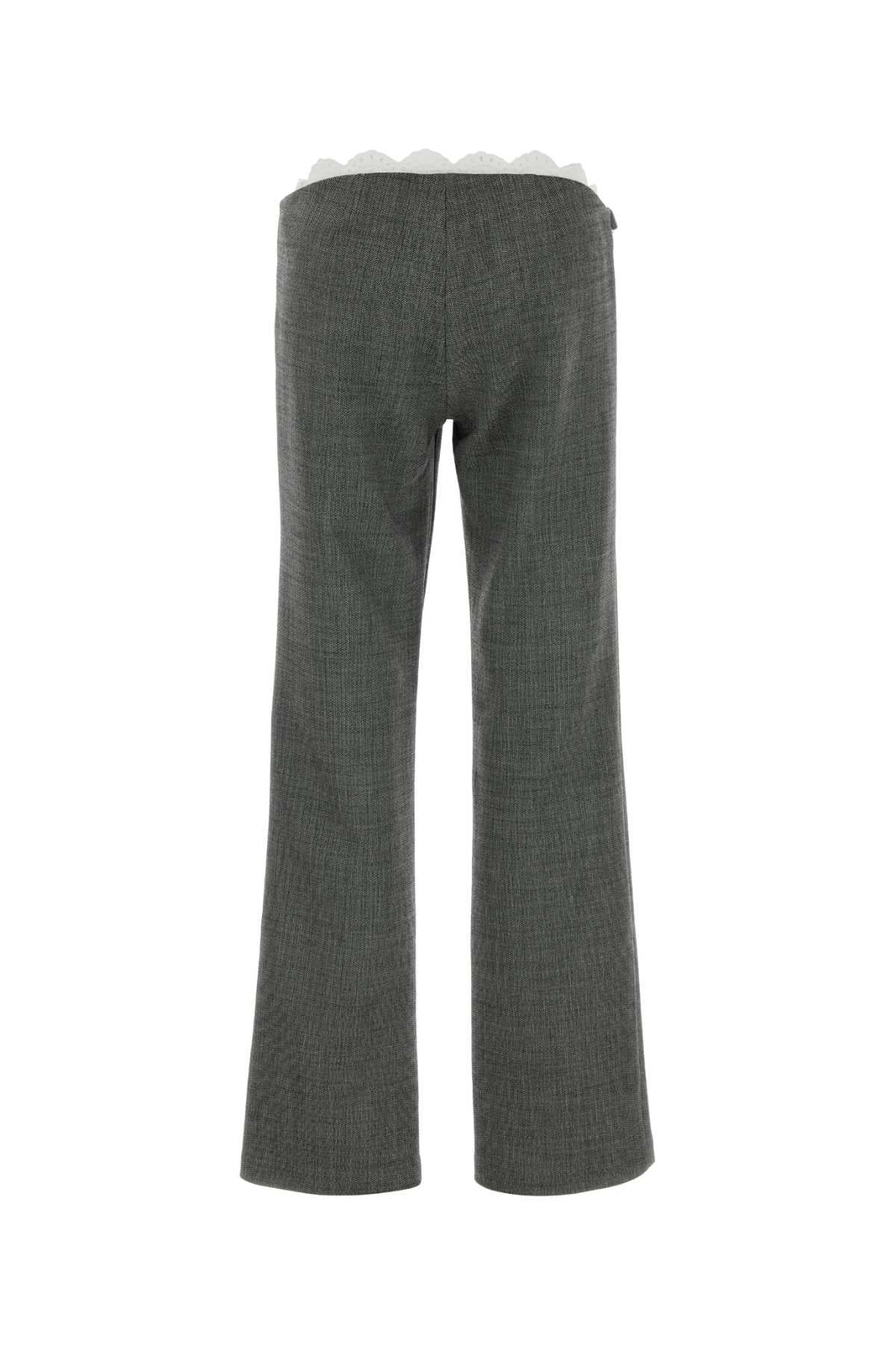 Grey Stretch Wool Pant Exterior: Elastane Pantaloni