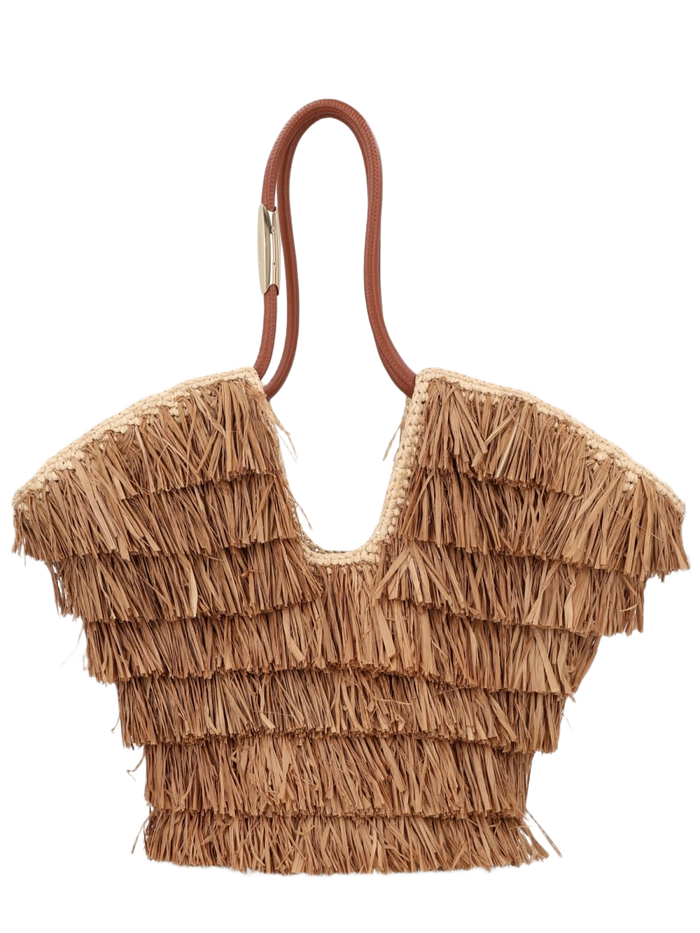 Goldentime Bag Beige Raffia Handbags