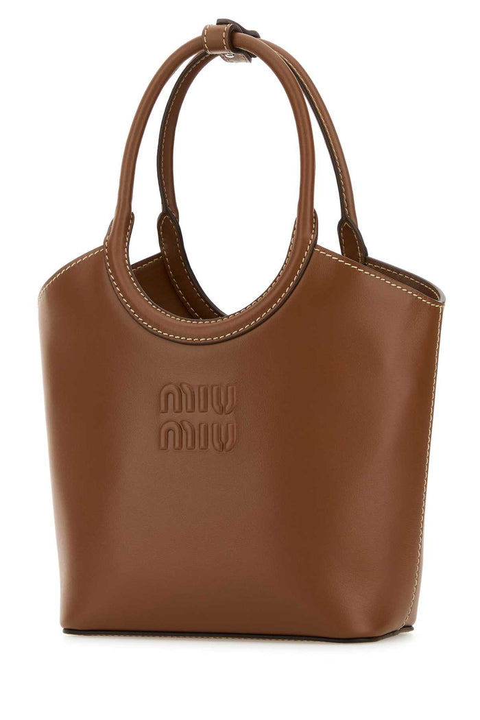 Caramel Leather Ivy Handbag Cognac Borse A Mano