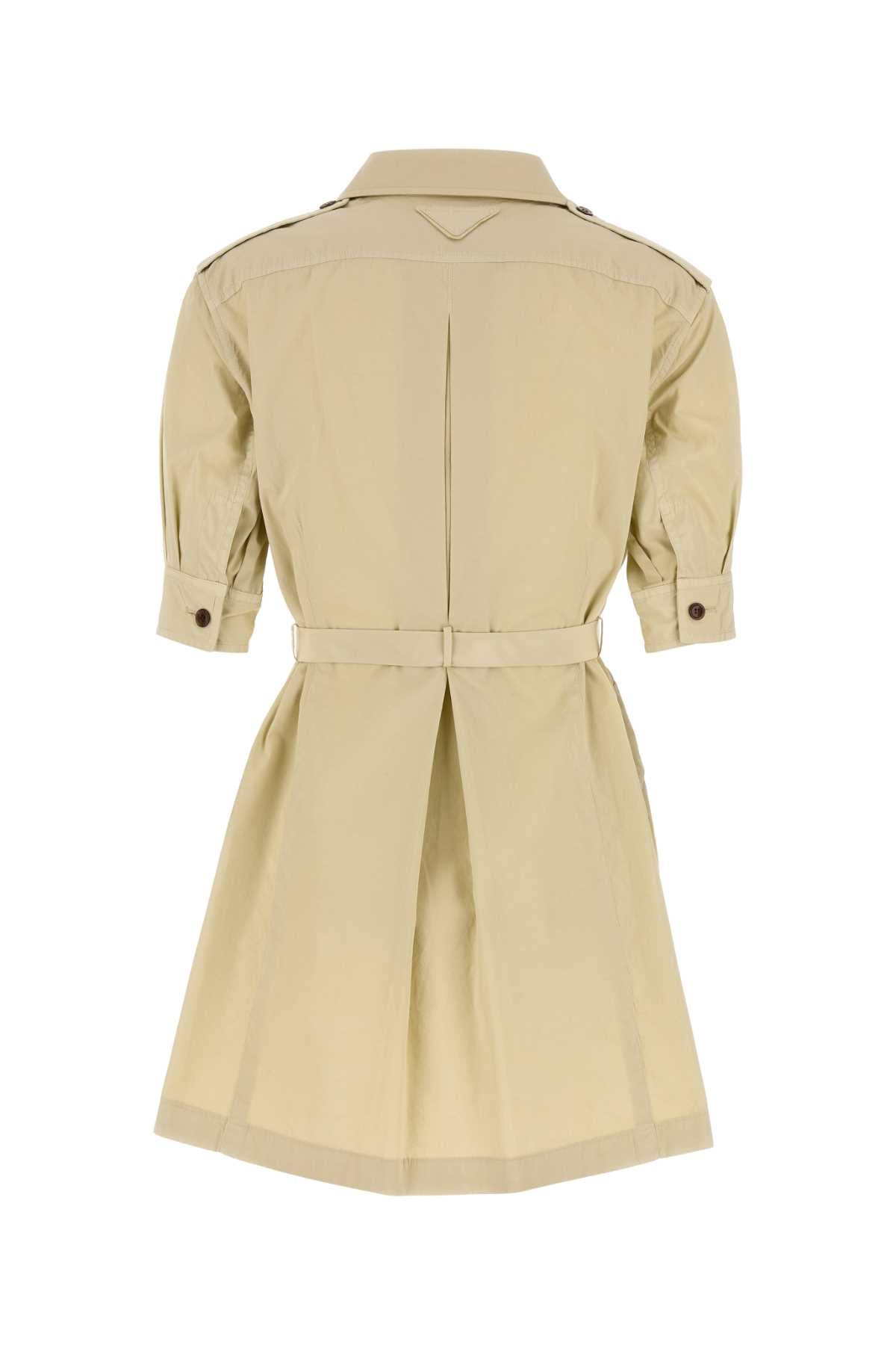 Beige Poplin Shirt Dress Naturale Abiti
