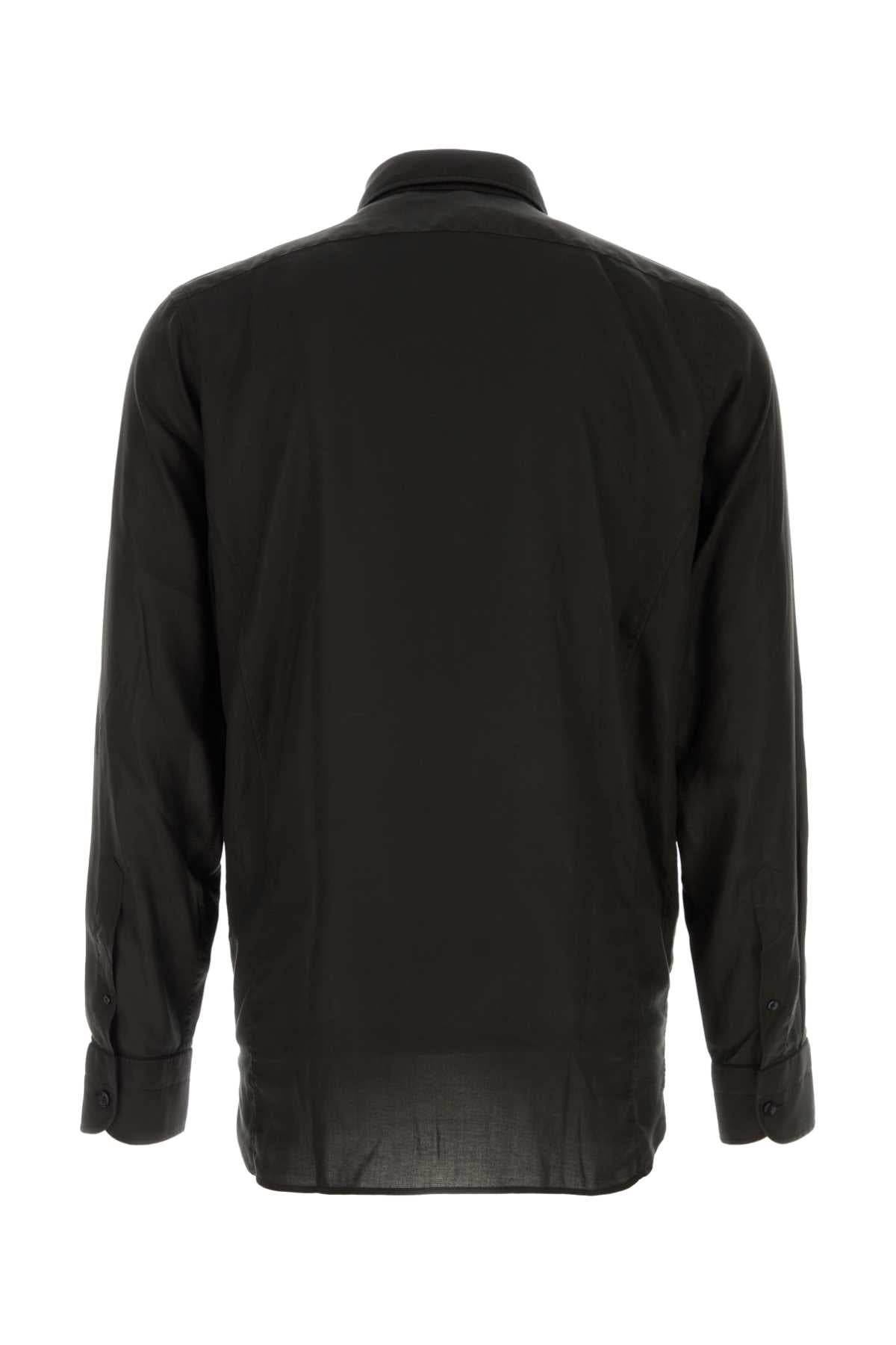 Black Lyocell Shirt Camicie