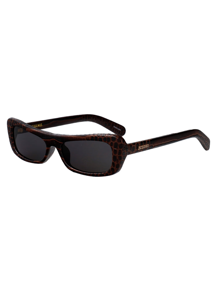 Capri Brown Croc/ Gold/ Acetate Sunglasses
