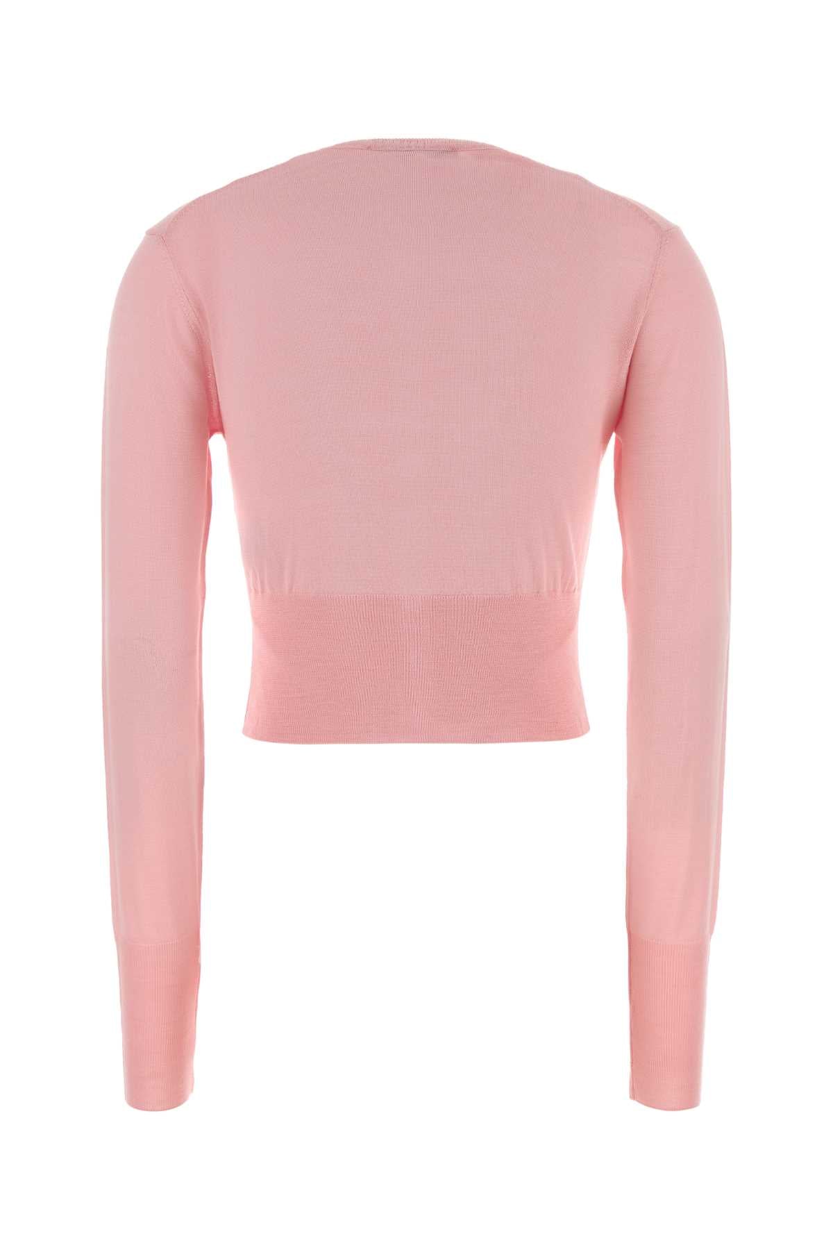 Pink Wool Bea Cardigan Exterior: Merino Maglieria