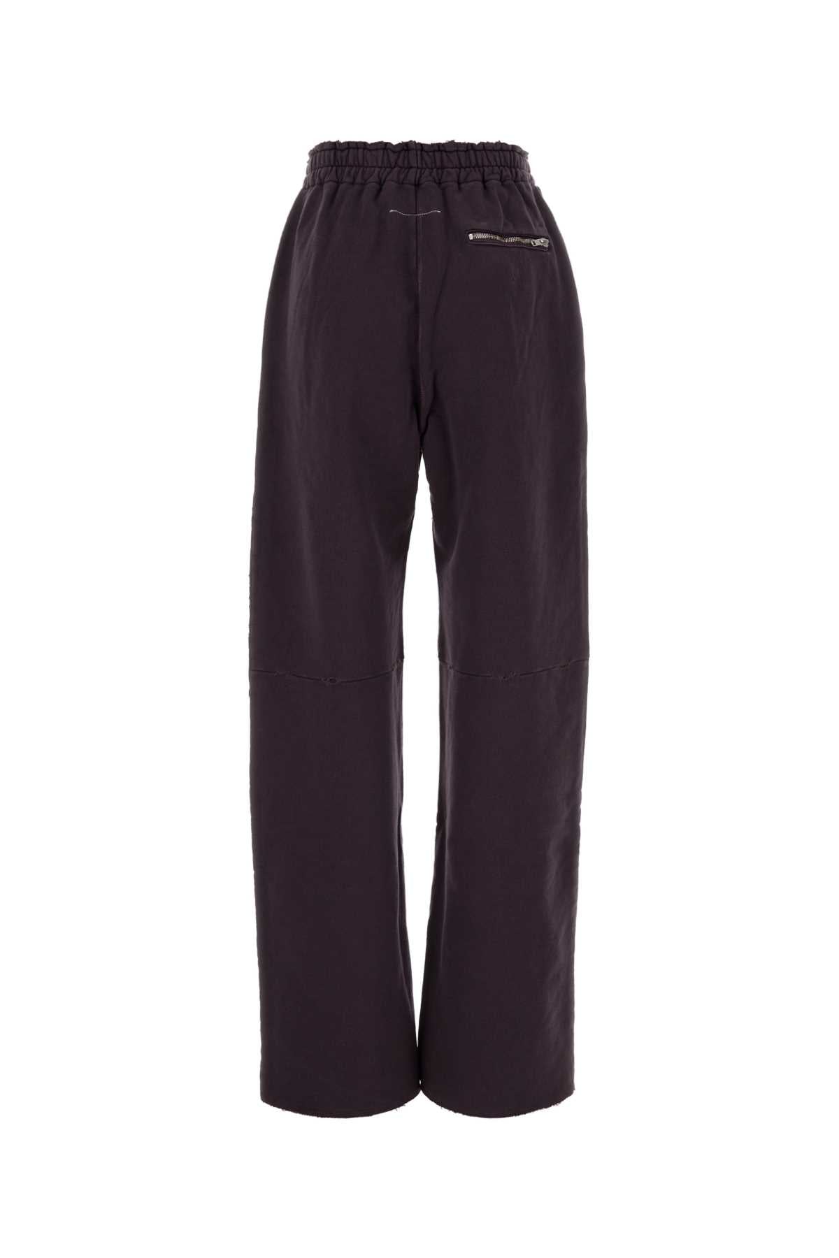 Aubergine Cotton Joggers Darkpurple Exterior: Pantaloni