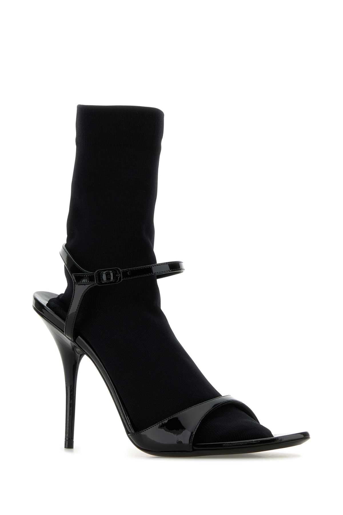 Black Leather Avenue Sock Sandals Blackblack Sandali