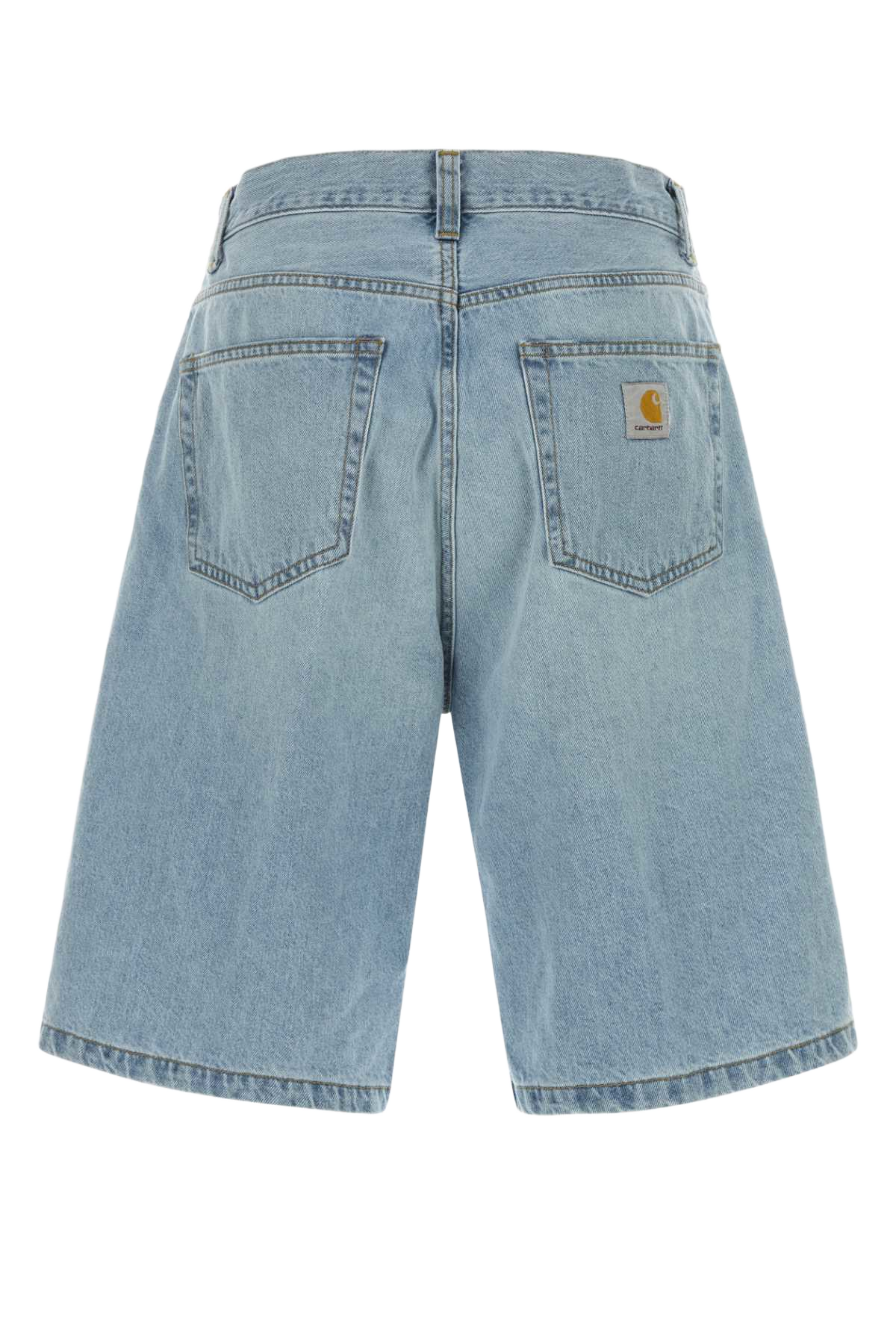 Denim Landon Short Blueheavywornbleached Exterior: Cotton