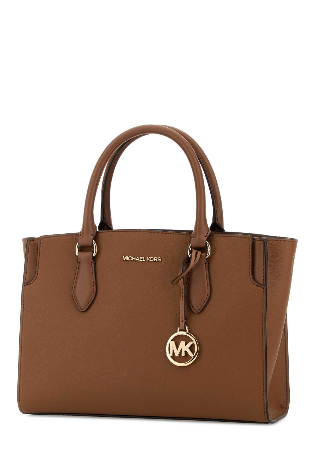Caramel Leather Becca Handbag Luggage Cow Borse A Mano