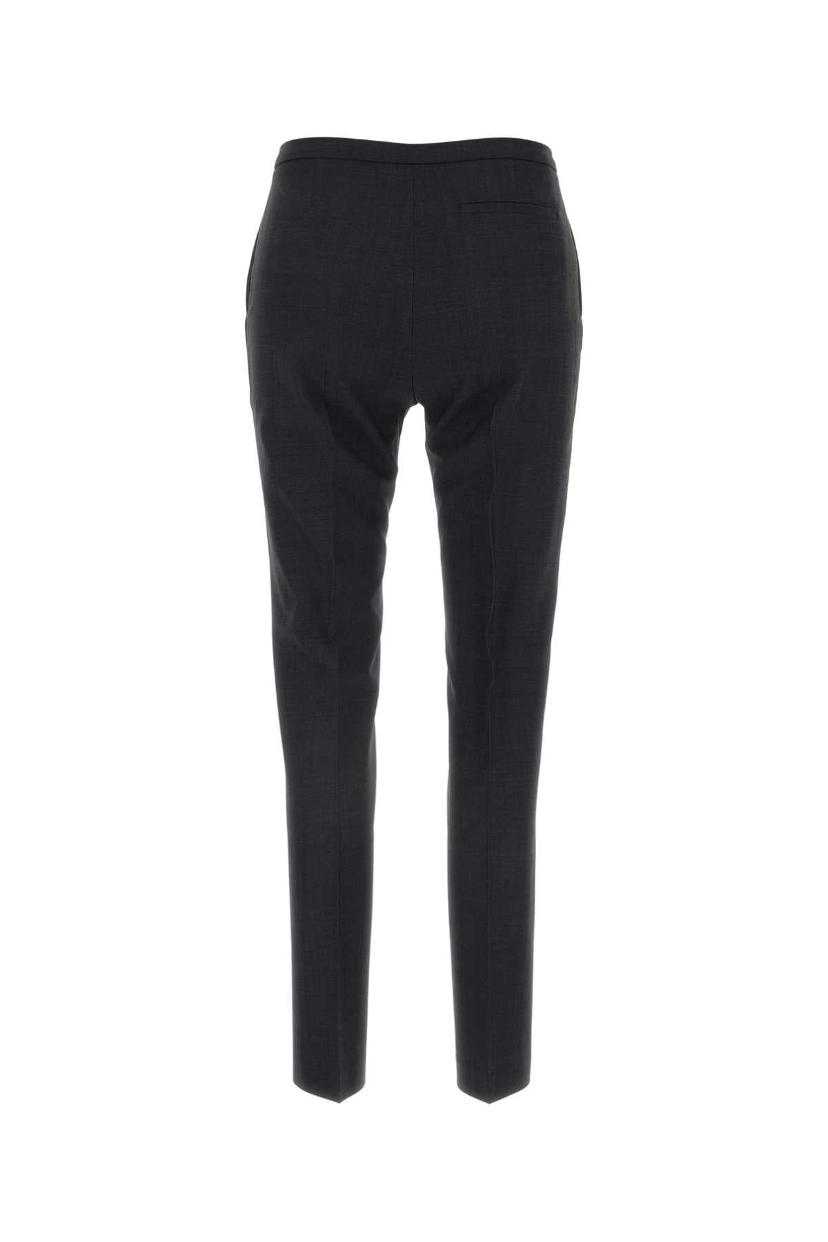 Dark Grey Stretch Polyester Blend Pant Grigio Pantaloni