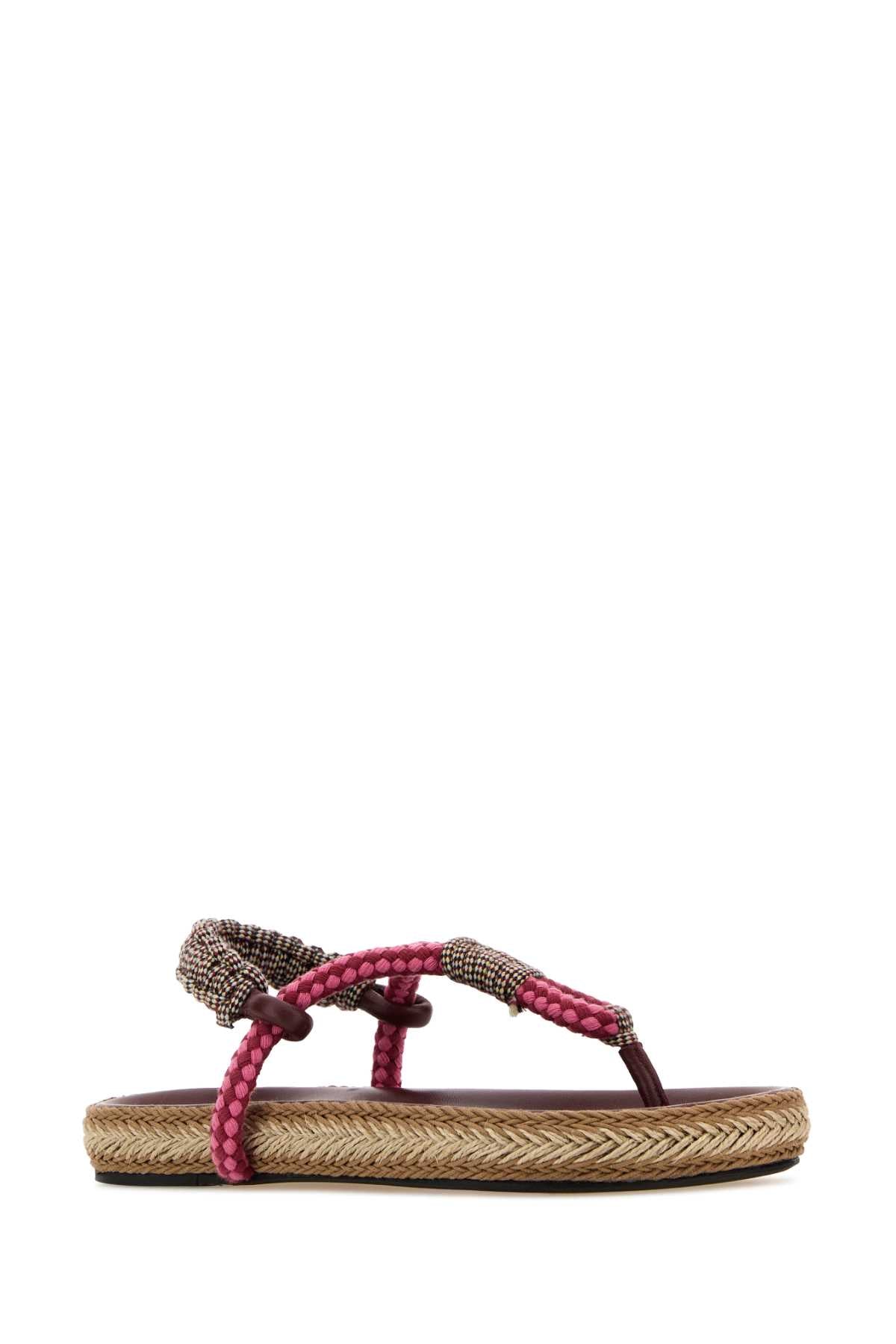 Multicolor Burgundy Sandali