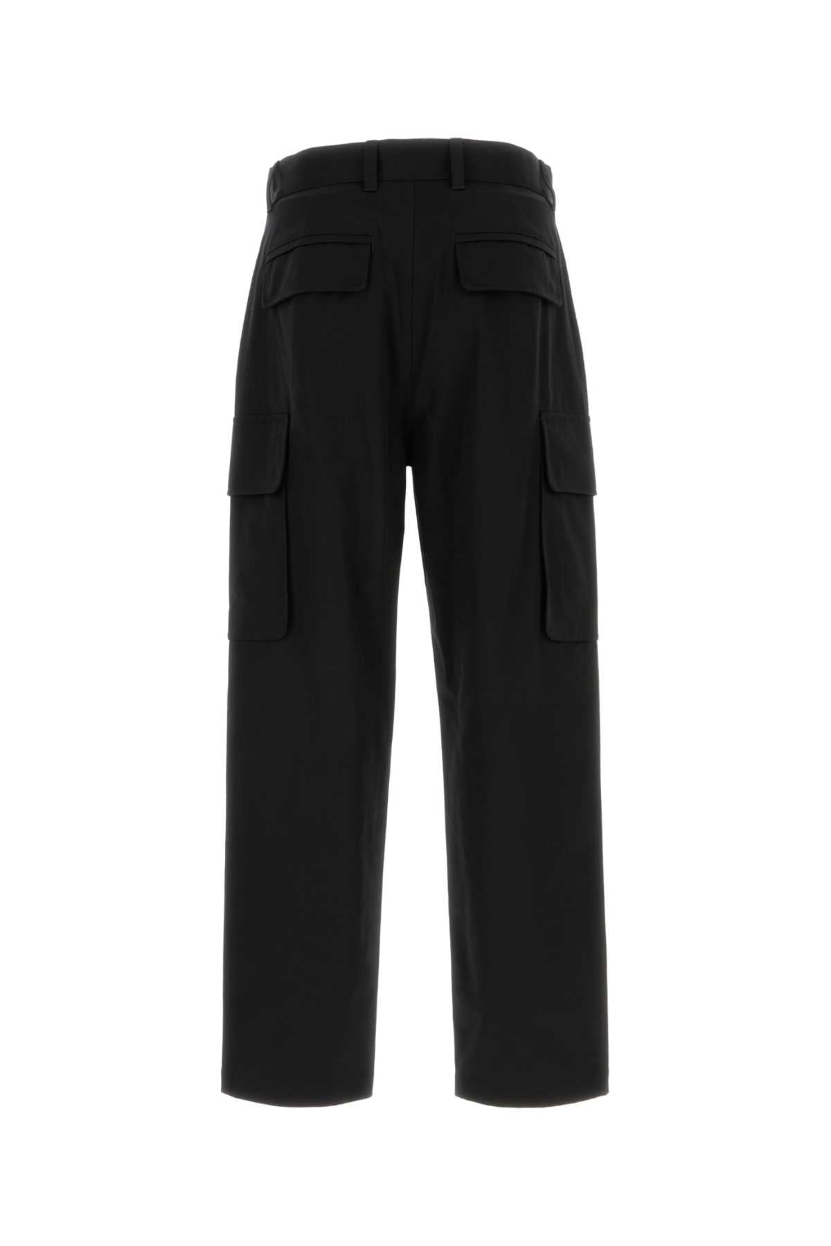 Black Cotton Cargo Pant Exterior: Pantaloni
